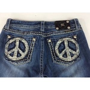 Womens Miss Me Sig Rise Boot Cut Jeans Sz. 30